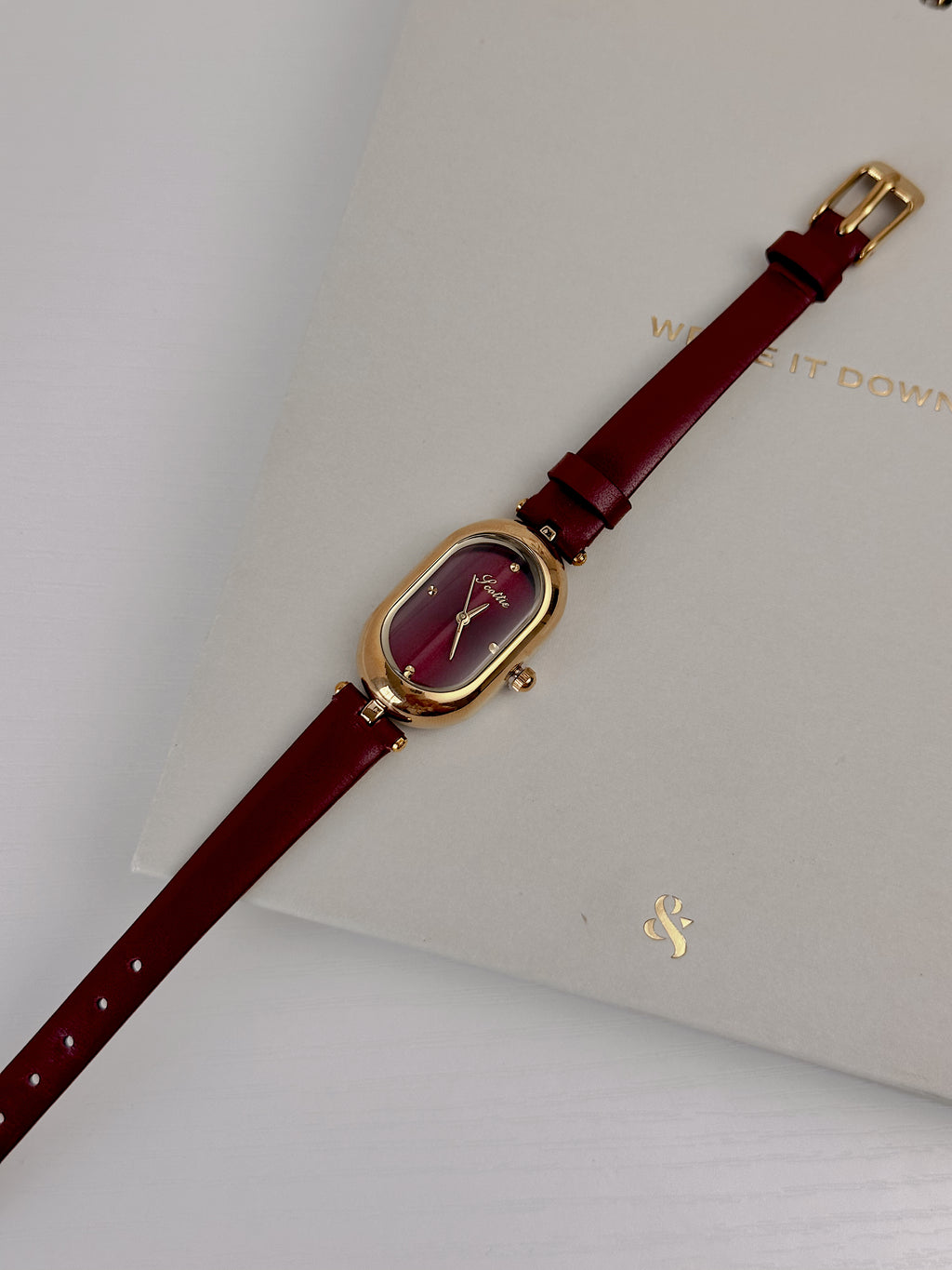 Valery Watch - Burgundy