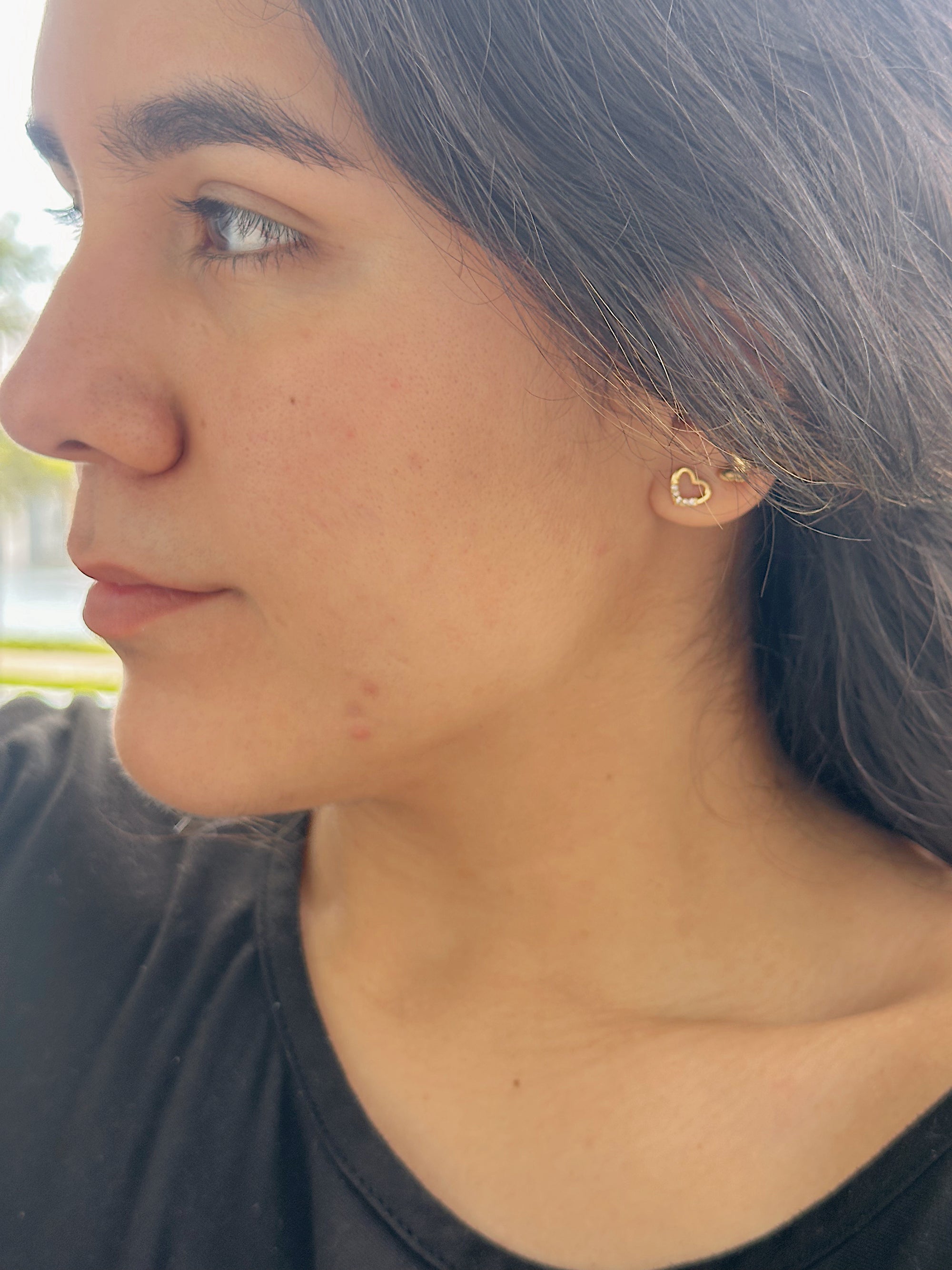 Min Heart Stud