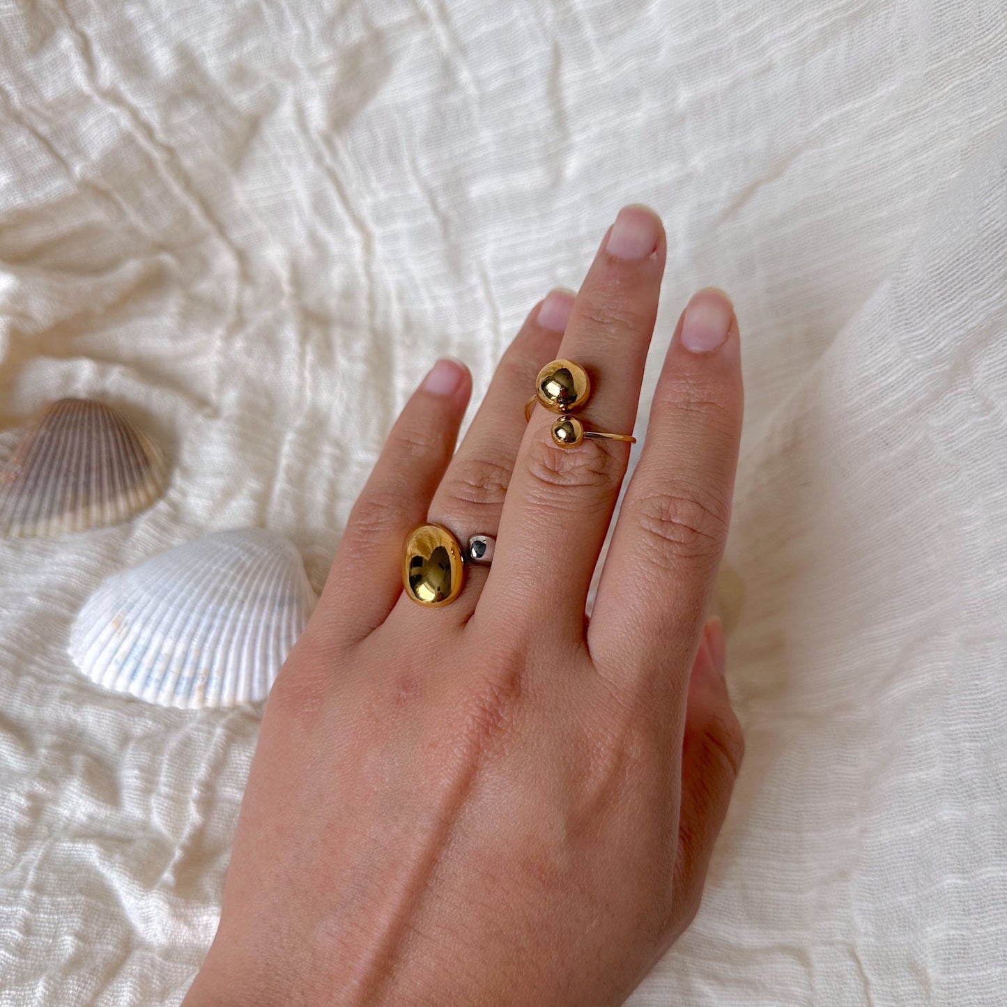 Golden Wave Ring