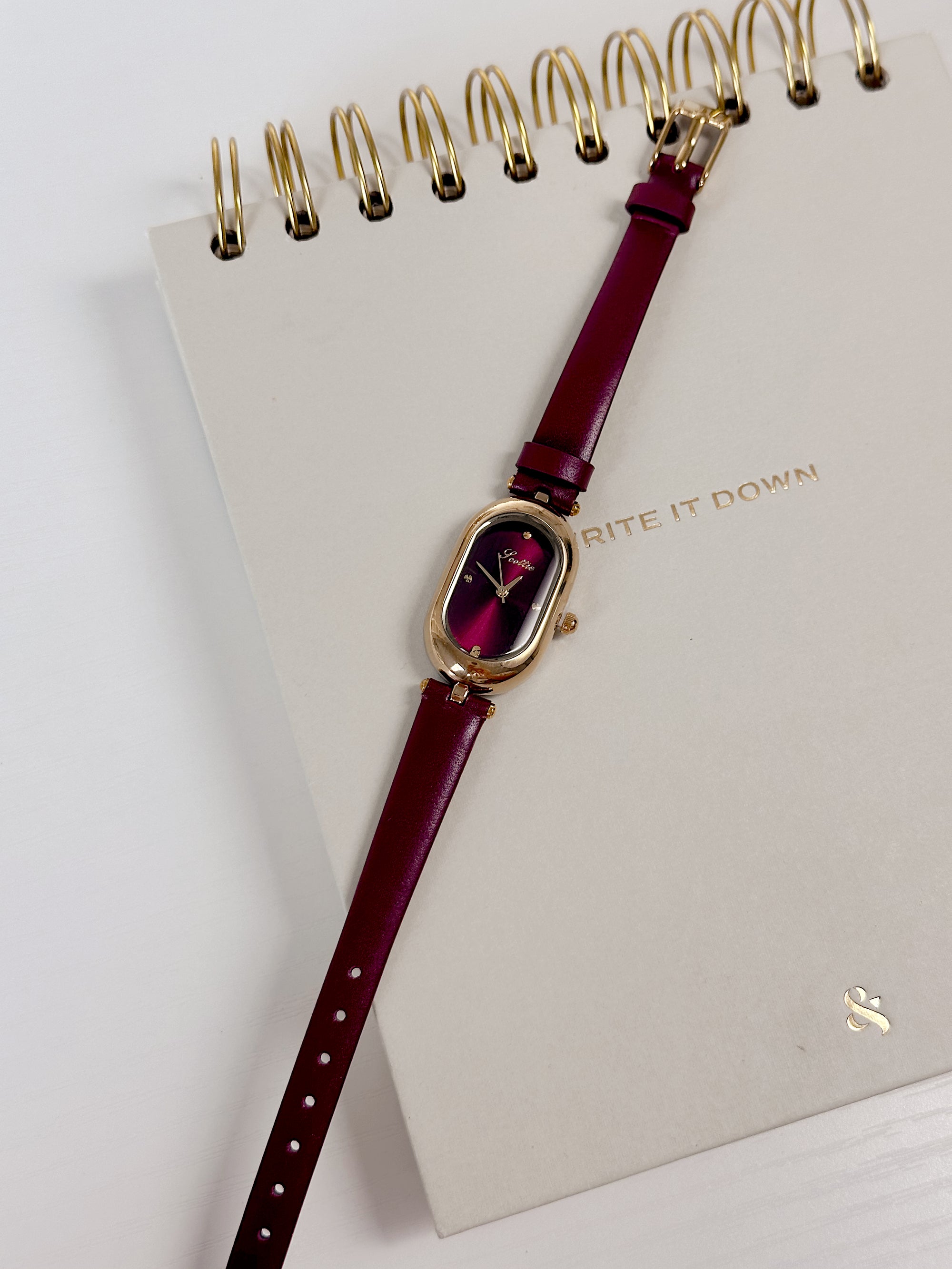 Valery Watch - Burgundy