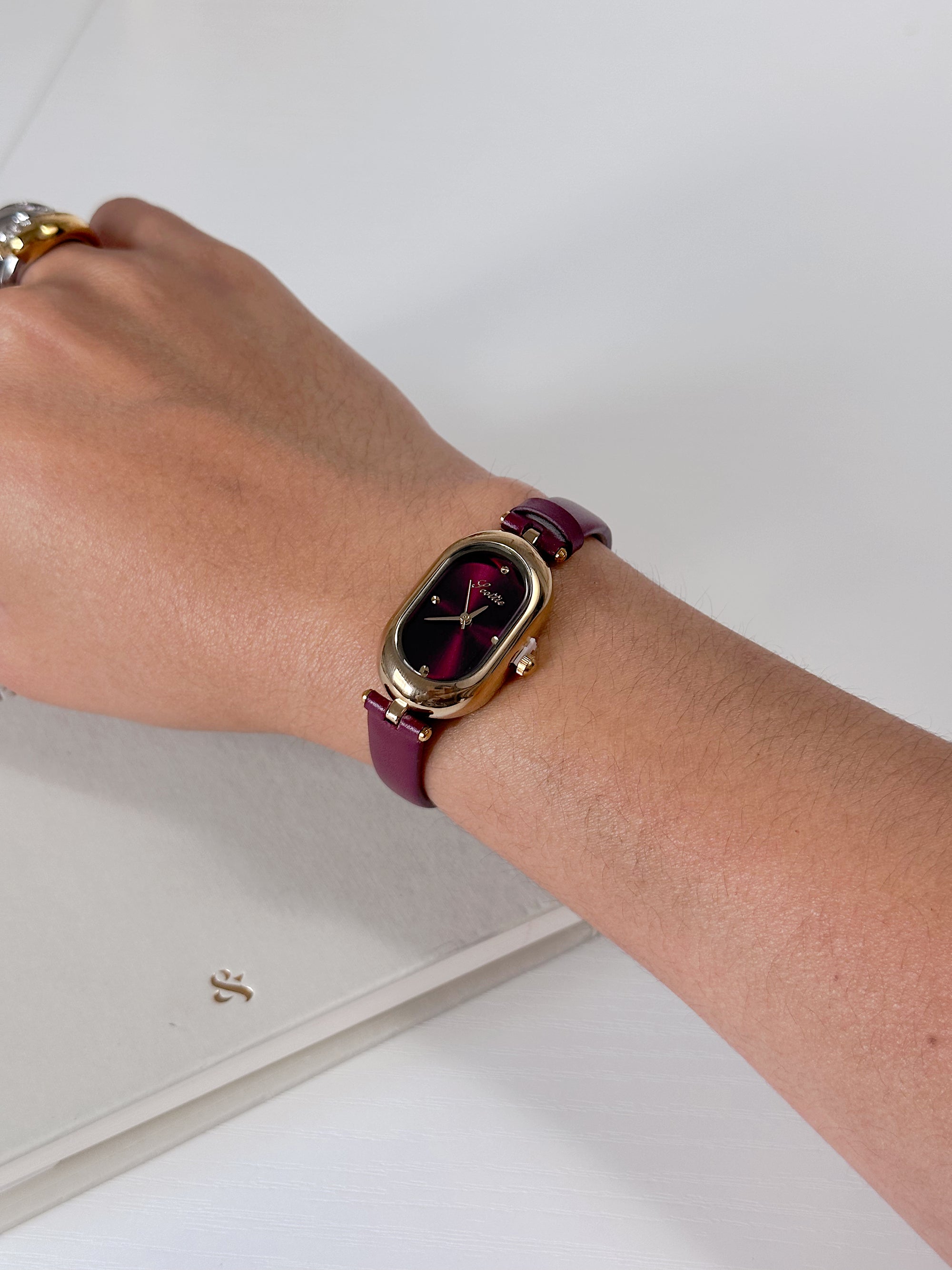 Valery Watch - Burgundy